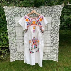 Vintage Handwoven Mexican Dress